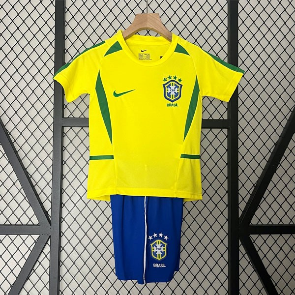 Camiseta Brasil Primera Equipación Retro Niño 2002